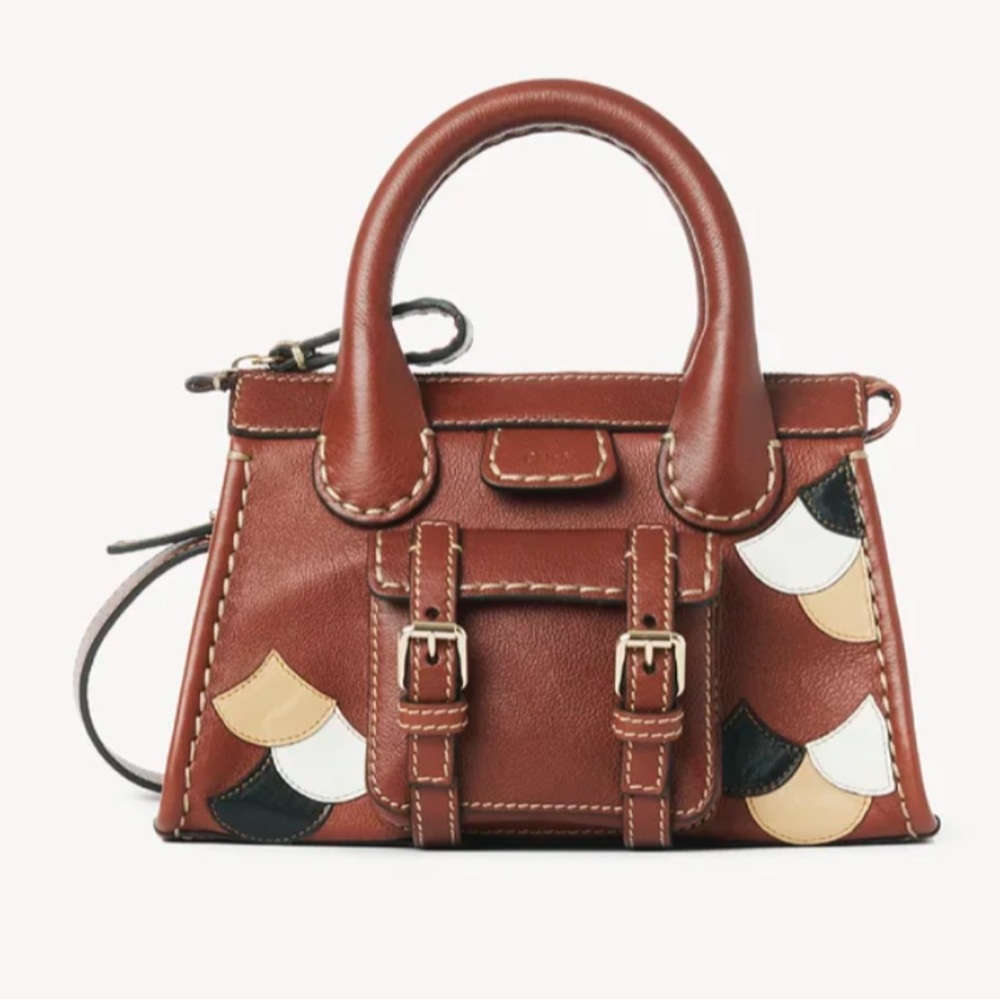 Brand NEW Chloe mini Edith Scallop Patchwork Leather bag